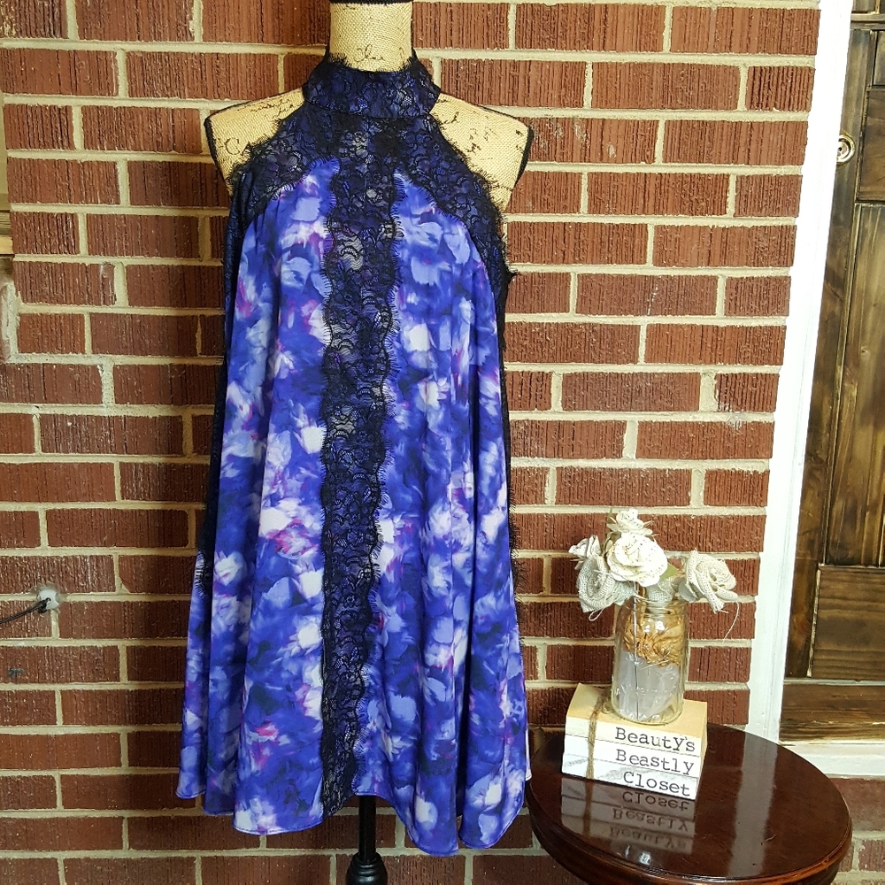 Belle Badgley Mischka Britney Lace Shift Dress NWT